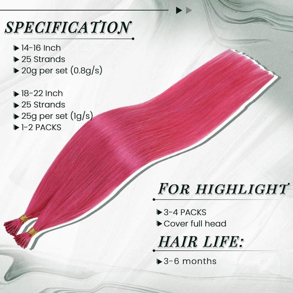 I tip hot pink hair extensions